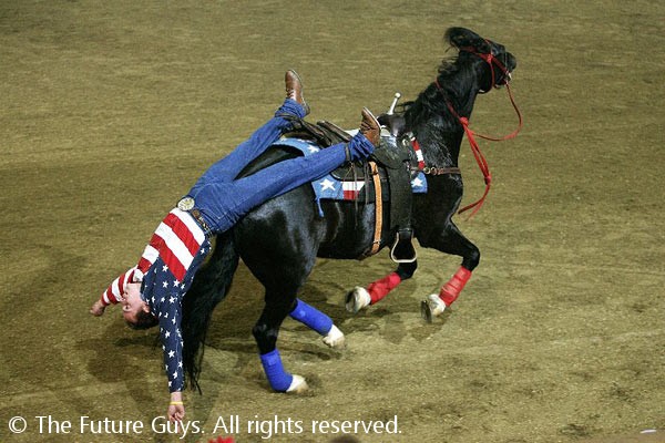 Western Stunt Show tijdens American Day